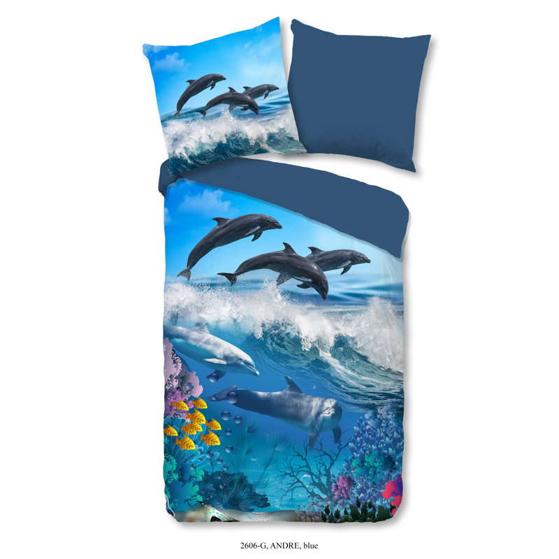 Cotton Abstract Duvet Cover with Pillowcases