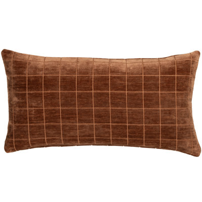 Otterville Velvet Grid Lumbar Pillow