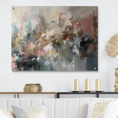 "Brushstroke", peinture abstraite I - art mural abstrait en acrylique sur collage
