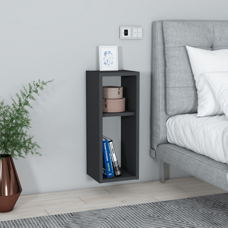 Sohi 23.2cm W Manufactured Wood Bedside Table, Grey