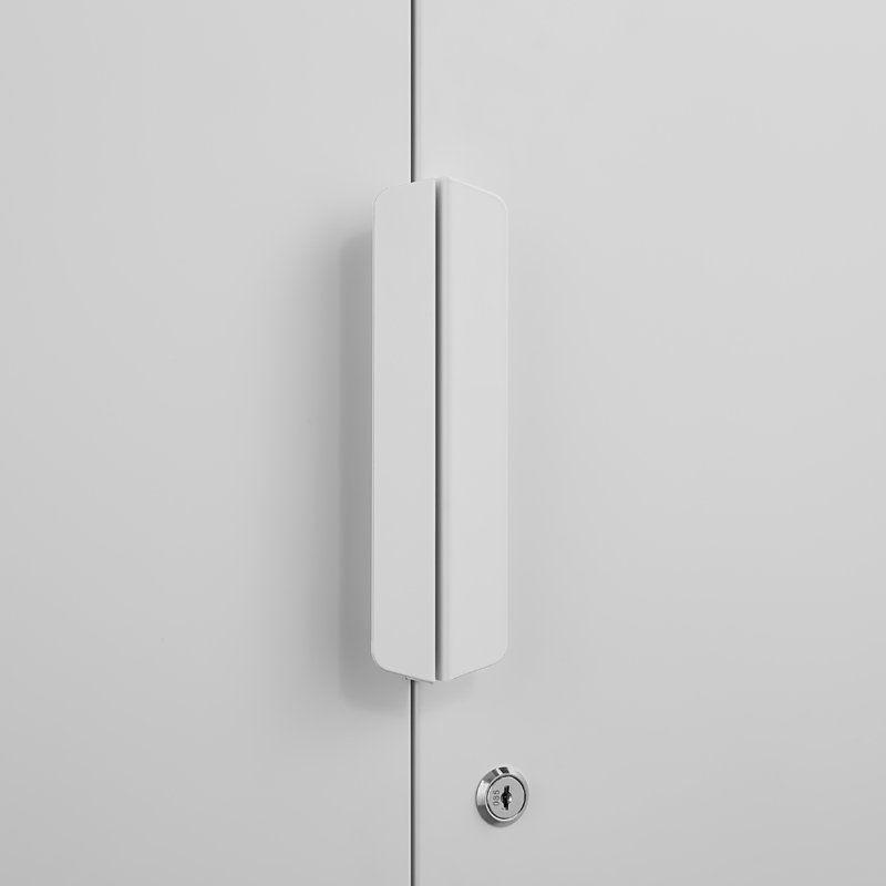 Grand classeur de sécurité 70 pouces à 2 portes avec serrure et tablettes réglables, Blanc