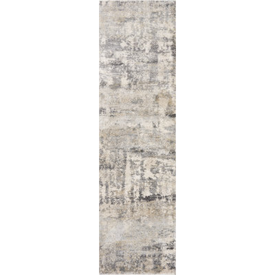 Tapis gris à motif abstrait Conroy