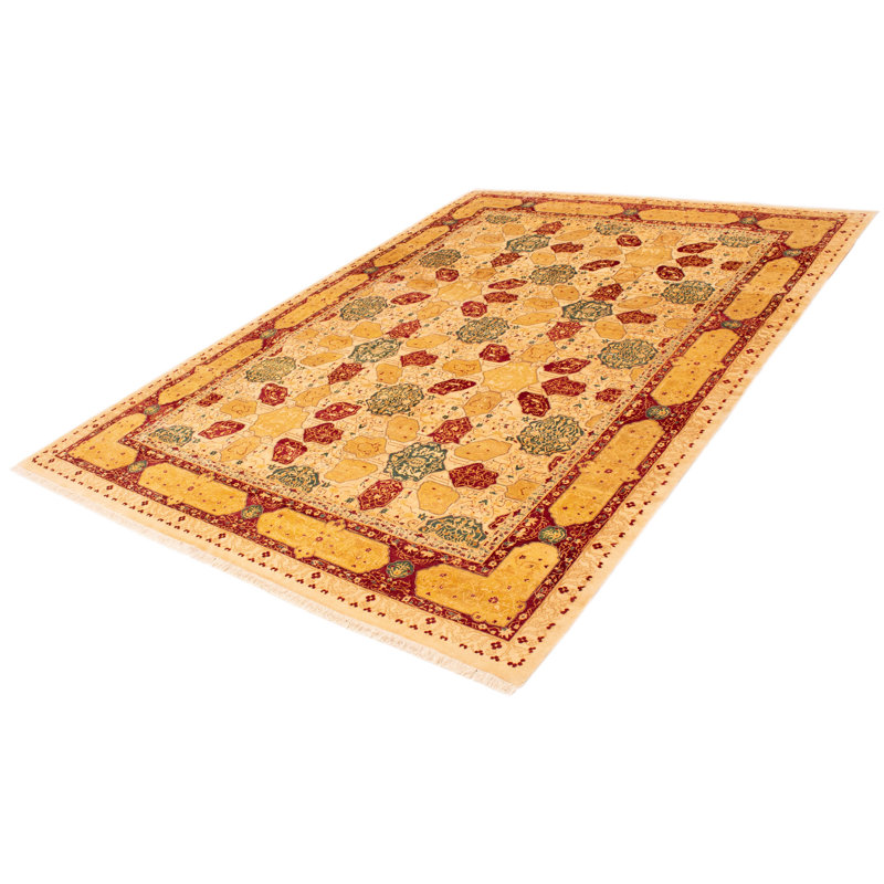 Tapis unique en laine nouvel âge 10 pi x 13 pi 8 po Potton