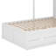 Lit superposé avec tiroirs de rangement et garde-robe, structure de lit superposé en bois avec échelle et garde-corps-335537068