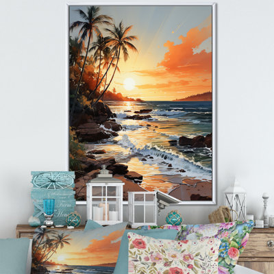 «Beachside Sunset» sur toile