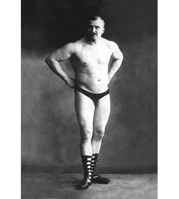 Bodybuilder with Hands on Hips Photographic Print