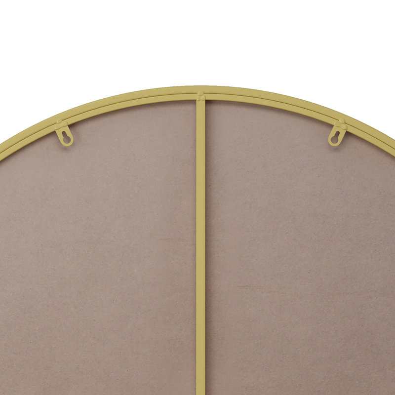 Miroir mural moderne, miroir circulaire de 36 pouces, miroir à cadre en métal, Doré, H 35,98 po x l 35,98 po