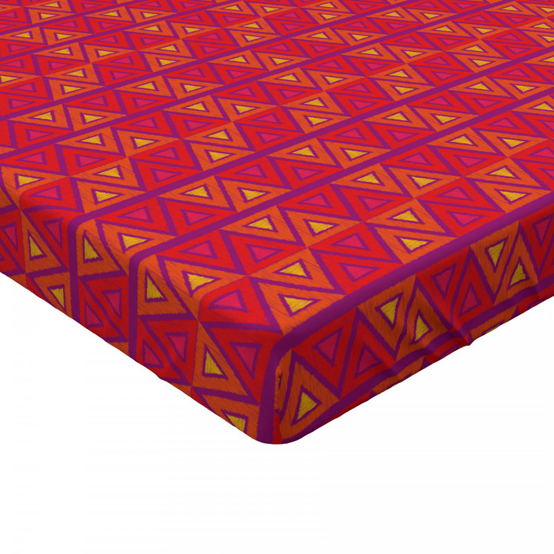 Microfiber Geometric Fitted Sheet, Full Fitted Sheet