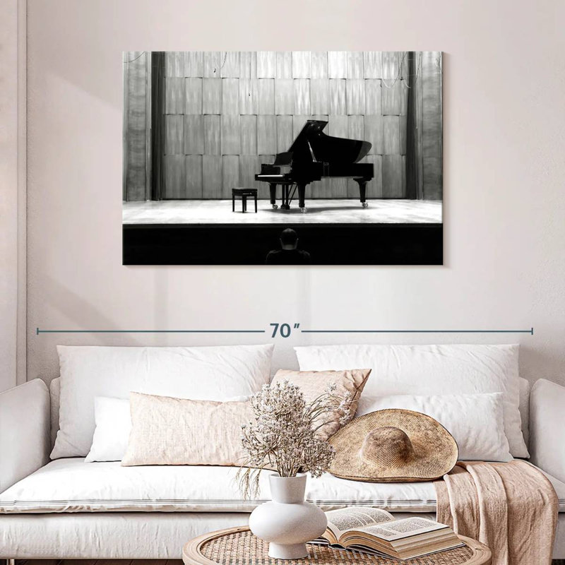 Abarca Black Grand Piano, 30" H x 45" W