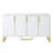 Modern Sideboard With Four Doors, Metal Handles, Adjustable Shelves For Enhanced Storage And Elegant Design-883816035
