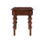 Table d'appoint antique en noyer massif avec tiroir, montage rapide pour chambre ou salon, plateau plaqué, pieds couleur gaufrée, idéale dans un coin cuisine, pieds tournés