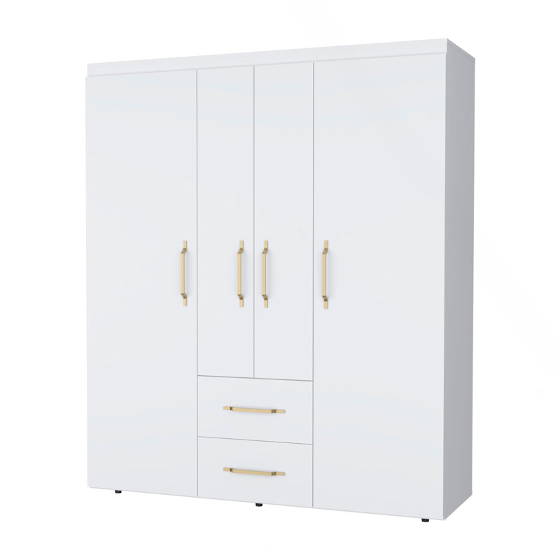 Armoire blanche 2 portes tout-en-un