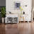 74.5 Inch Extendable Kitchen Island With Dining Table Rolling Storage Cart On Wheels 4-Door Cabinet & 2 Drawers