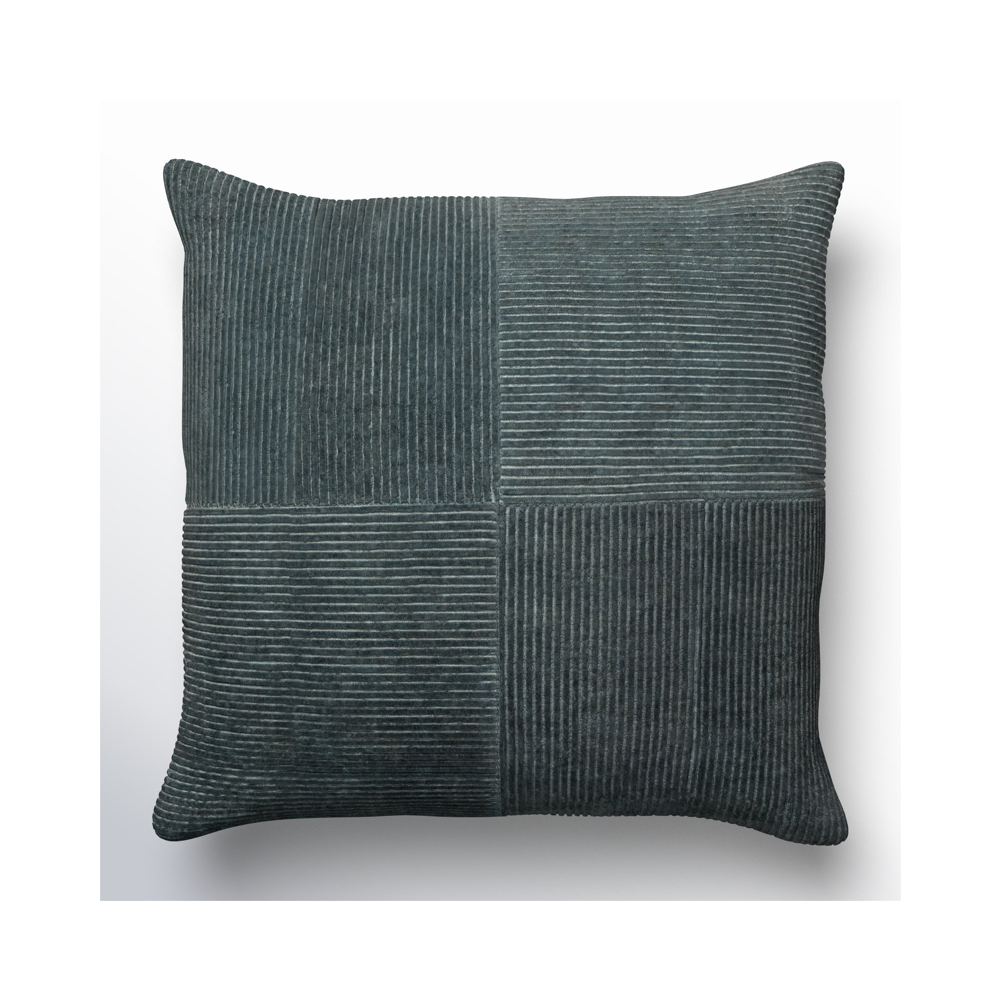Selma Cotton Pillow Cover, 20" x 20", Charcoal