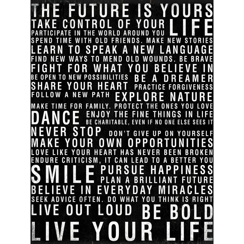 Multi Inspirational - reproduction sur toile tendue, H 16 po x l 12 po
