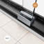 Porte de douche double coulissante semi-sans cadre noir mat, l 56 po à 60 po x H 70 po, verre trempé de 1/4 po (6 mm)