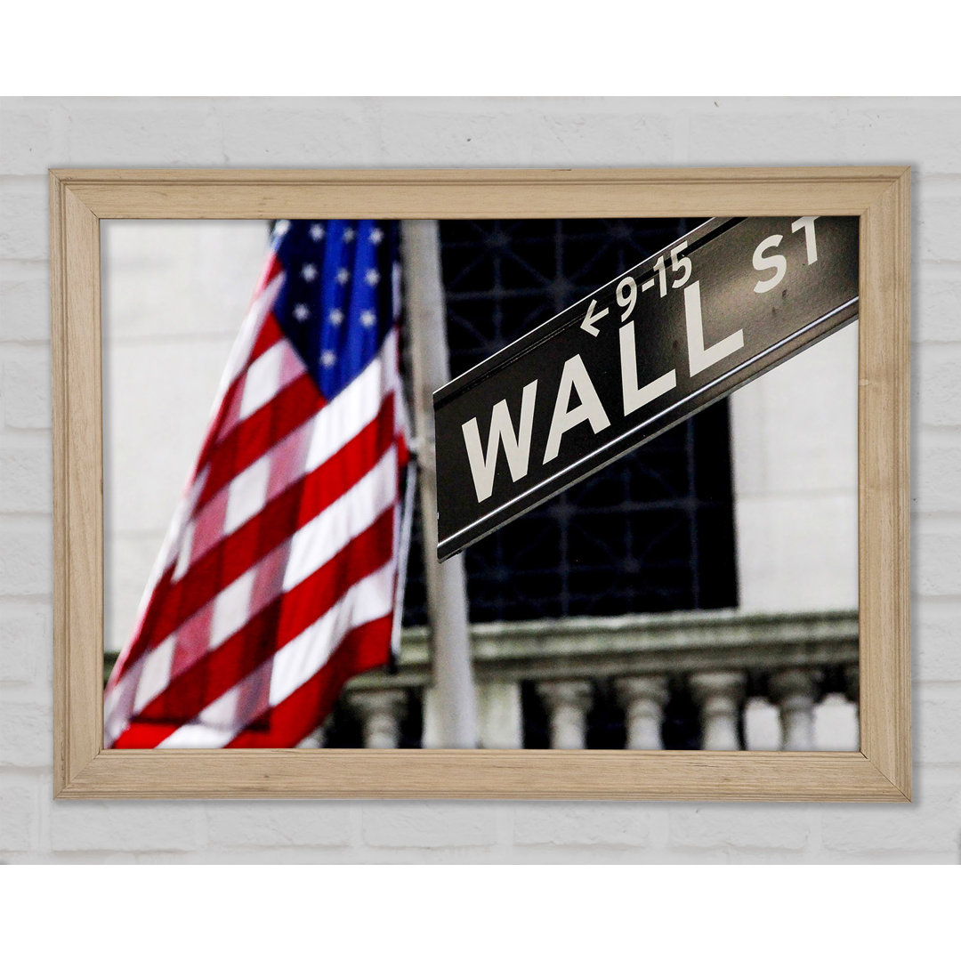 Wall Street Flag - Einzelner Bilderrahmen Kunstdrucke