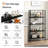  2 Pcs Foldable Storage Shelves Adjustable Collapsible Organizer Rack With Wheels