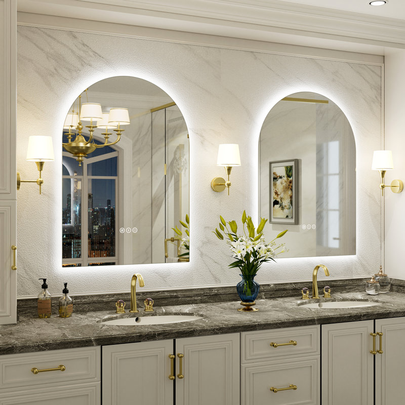 Aevar LED Lighted Wall Mirror, 28" x 20"