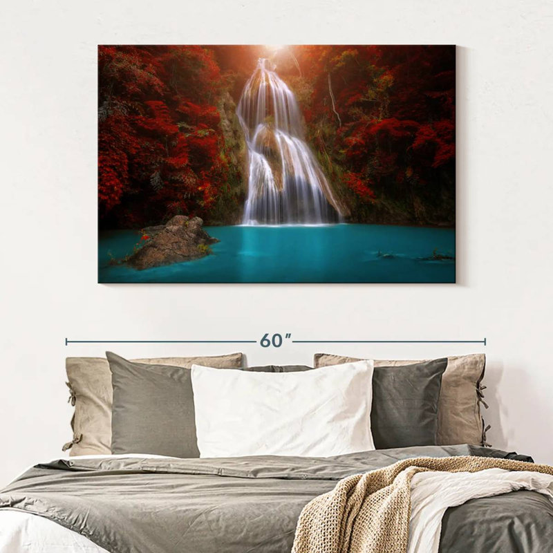 Paysage de cascade d'Alvord, H 34 po x l 51 po