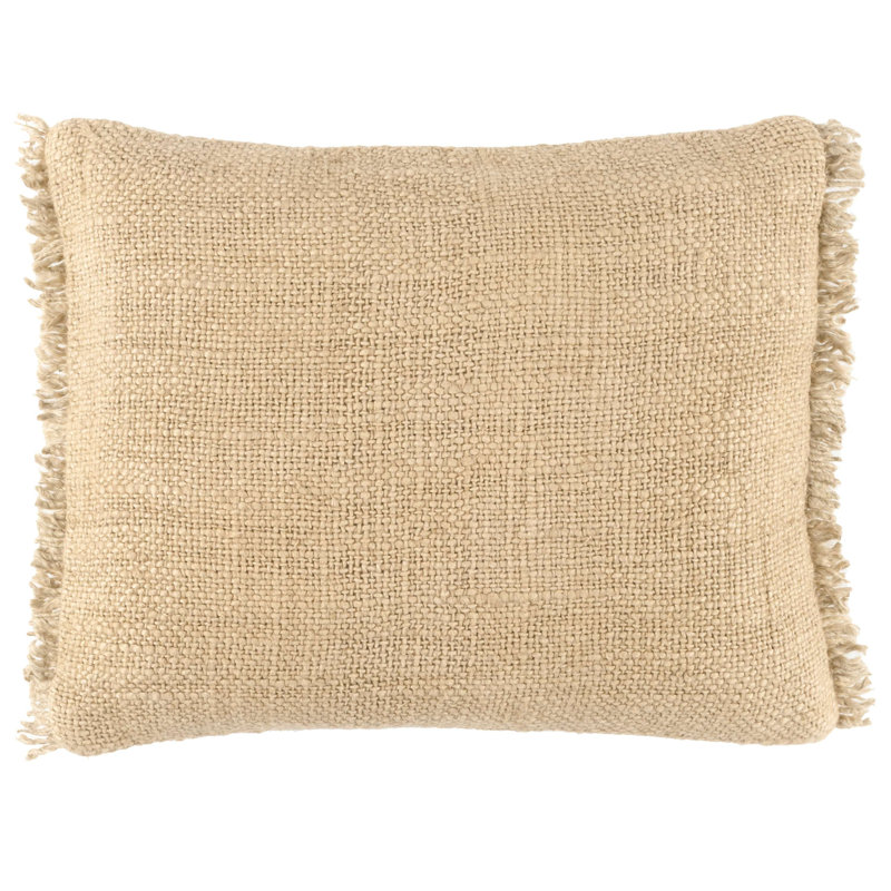 Housse de coussin rectangulaire 100% lin Griffin, H 16 po x l 20 po, Crème