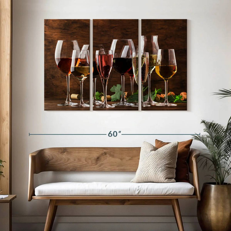 Yarlin Wine Tasting Glasses, 32" H x 50" W