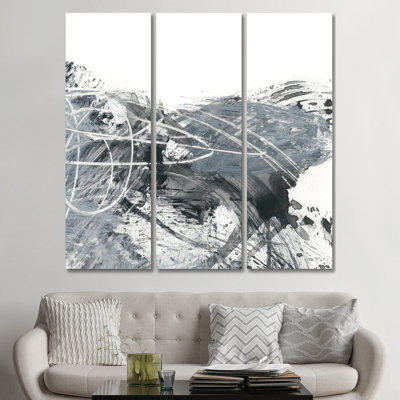 Scribble Out II - ensemble d'art mural sur toile tendue (ensemble de 3)