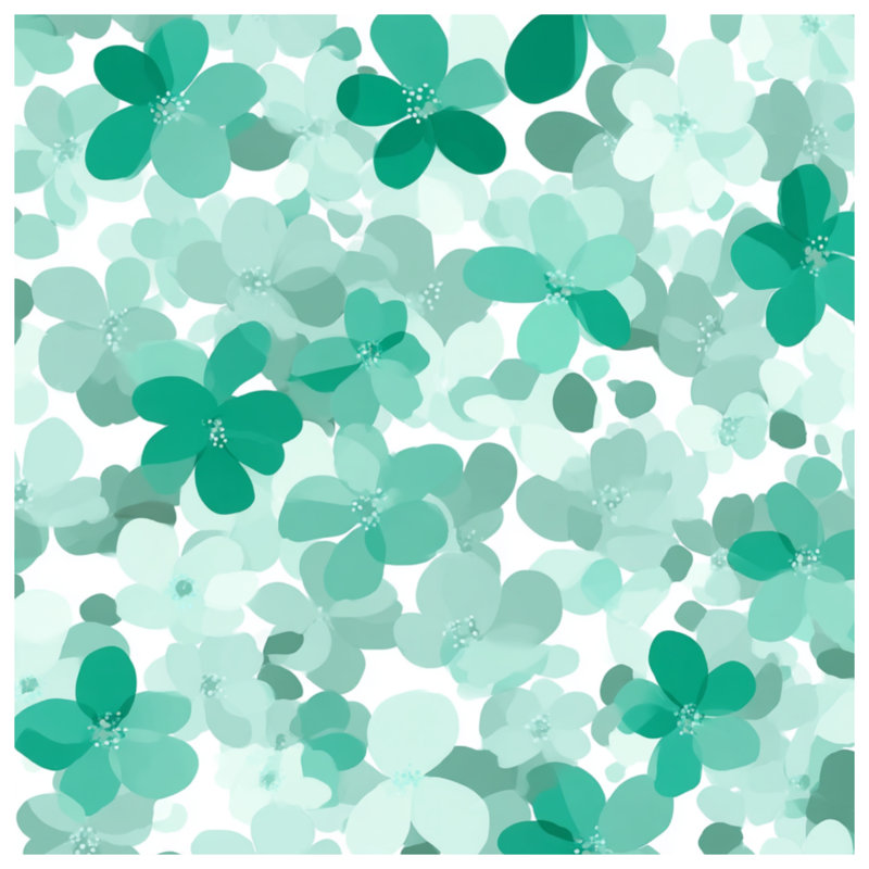 Couvre-lit matelassé Green Floral Blossoms toutes tailles, Très grand lit