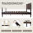 Queen Size Bed Frame, Solid Wood Platform Bed with Headboard & Footboard, Center Metal Legs, 12 Heavy-Duty Slatted, Noise Free, No Box Spring Needed, Easy Assembly, Dark Roast Oak Finish-1234471720-1234471727
