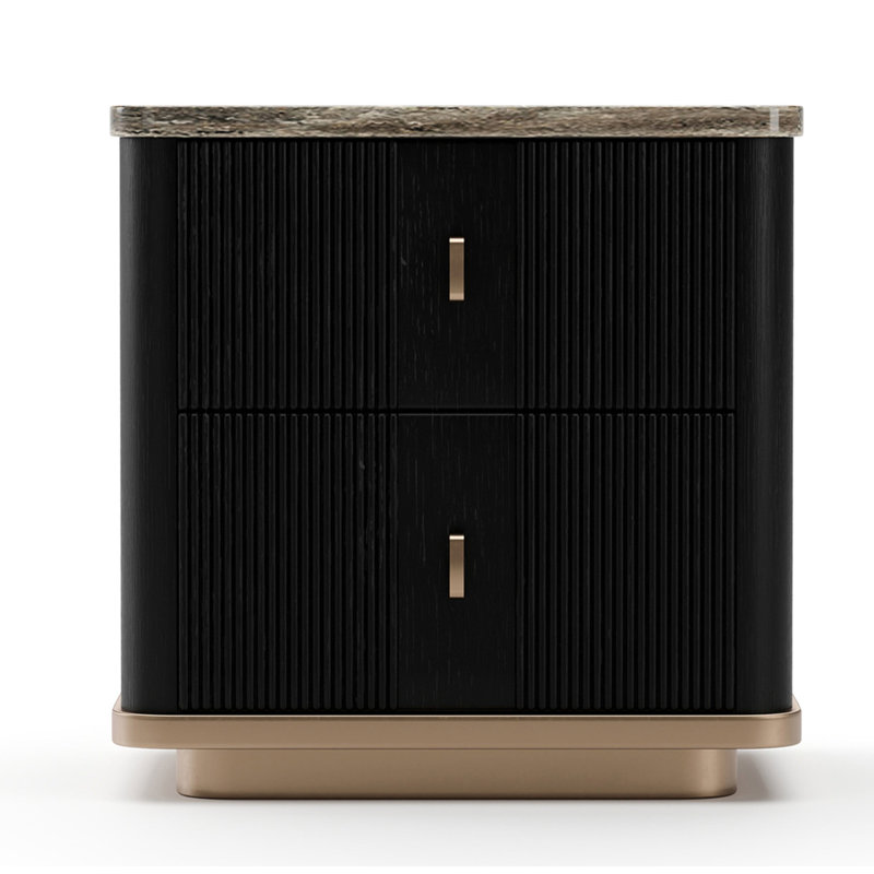 Rhythm Small Nightstand Dark, Black