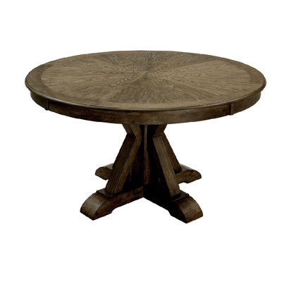 Baumbaugh 54" Solid Wood Pedestal Dining Table by Gracie Oaks