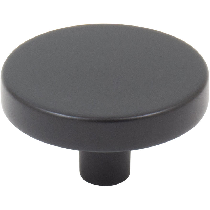 Poignée ronde de 1 1/2 po de diamètre, Noir mat