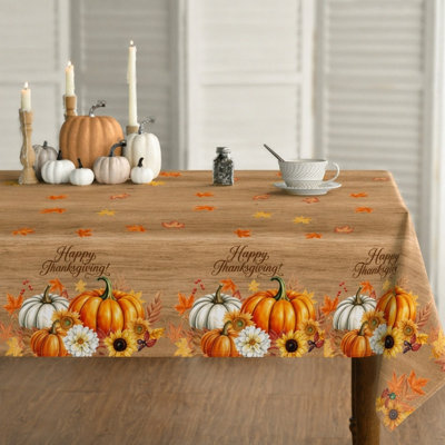 Disposable Tablecloths Plastic Table Covers for Fall Thanksgiving Party Decorations