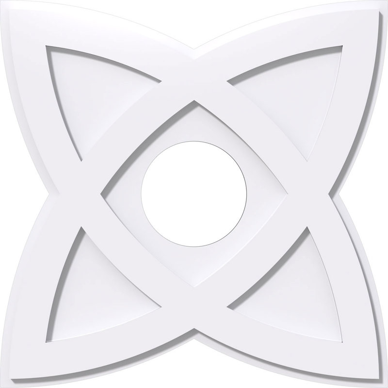 Médaillon de plafond contemporain en PVC de qualité architecturale Cosmo, H 1 po x l 22 po x P 22 po