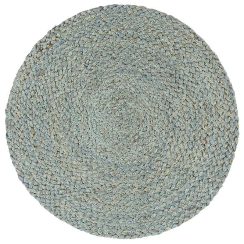 Quynh Jute Solid Colour Round Placemat, Green