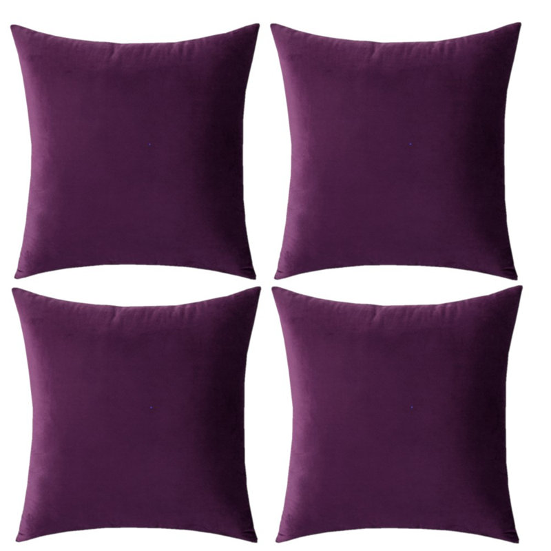 Housse de coussin Jakeryan, Mauve, 22 po x 22 po, Housse de coussin seulement - sans coussin