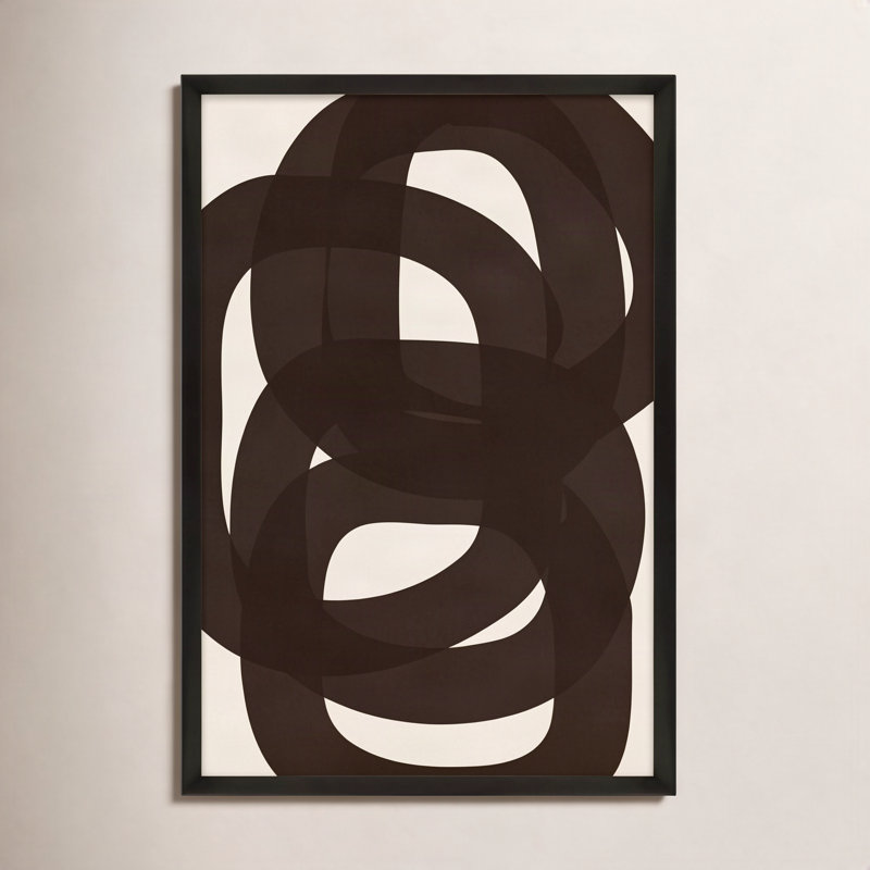 Circular Harmony Print by Romina Gadler, 25" H x 17.5" W x 1.25" D, Black Framed Paper