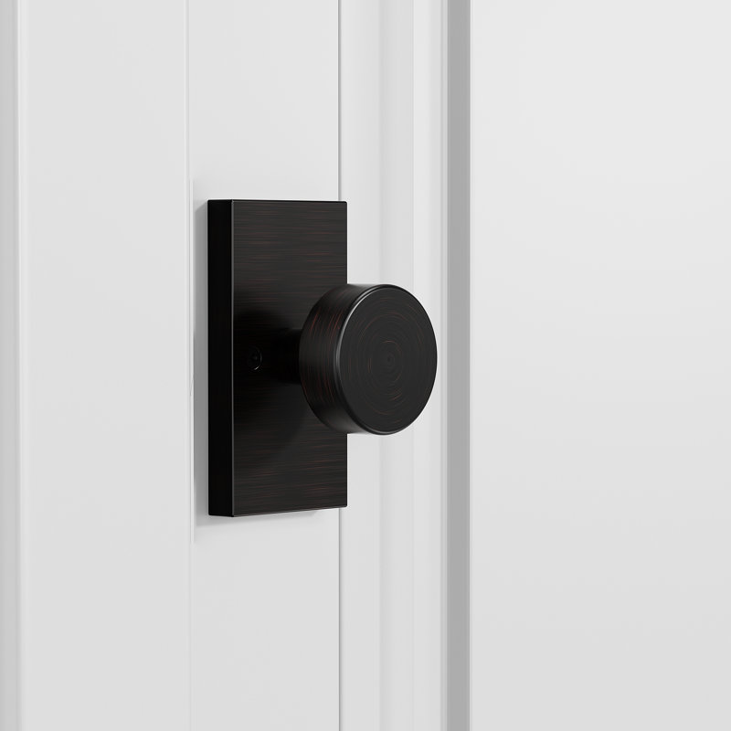 Modern Grace Series Double Dummy Door Knobs, Oil Rubbed Bronze