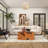 The Novogratz Polyester Geometric Living Room Framed Wall Art with Tan Layered Arches
