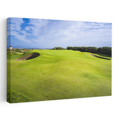 Second Hole Of Royal Dornoch Championship Course, Dornoch, Sutherland, Highlands, Scotland Abstract Contemporary Architecture Landscape Wall Art