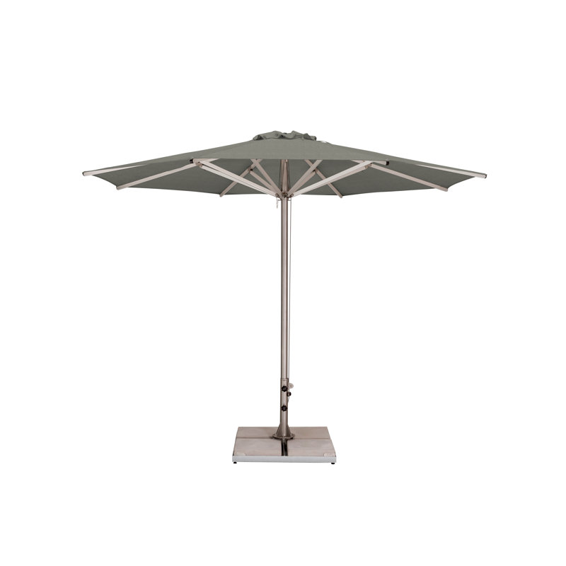 Storm 11.5' Round Umbrella, Paver Frame, Natural