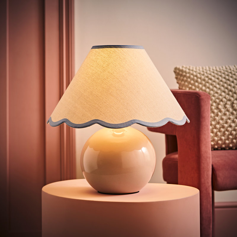 Berngard 37cm Lamp, Yes, Blue/White, Cream