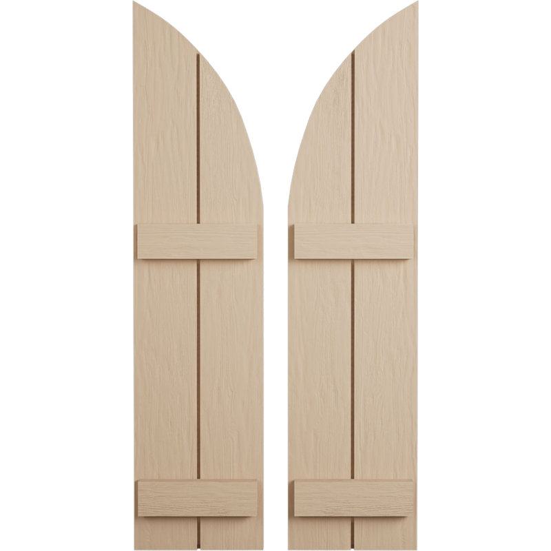 Timberthane à deux planches jointes avec niches en bois, H 78 po x l 11 po