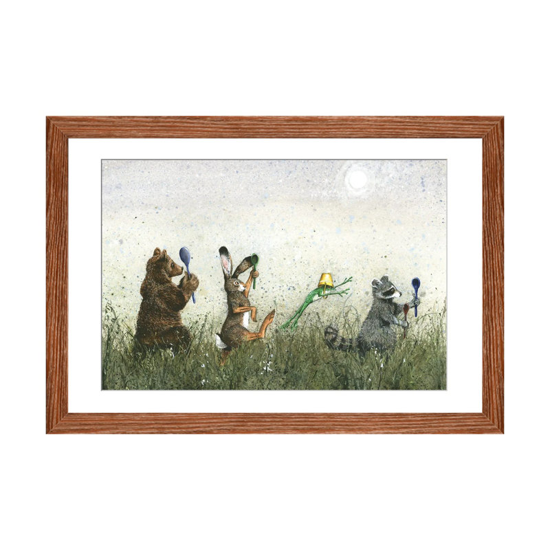 " Spoon! " by Maggie Vandewalle, 24" H x 32" W x 1" D, Classic Wood Floater Framed Paper, No Mat
