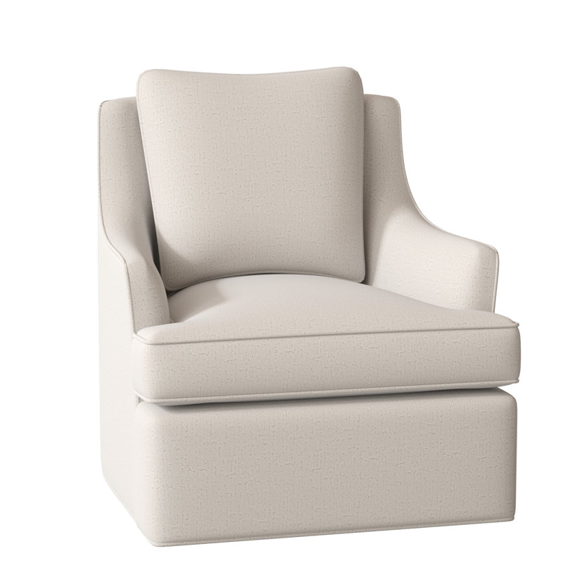 Bradley Sunbrella® Boucle Swivel Armchair, Venice Ivory