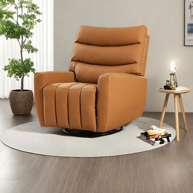 Ergonomic recliner with carbon steel base, Brown