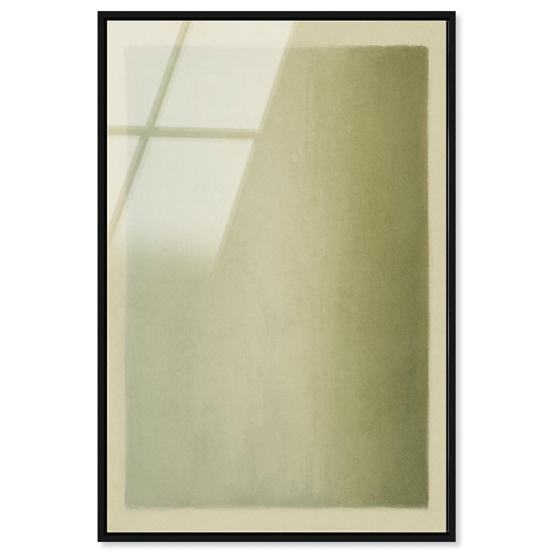 Mossy Gradient Print by Oliver Gal, 37" H x 25" W, Black Floater Frame