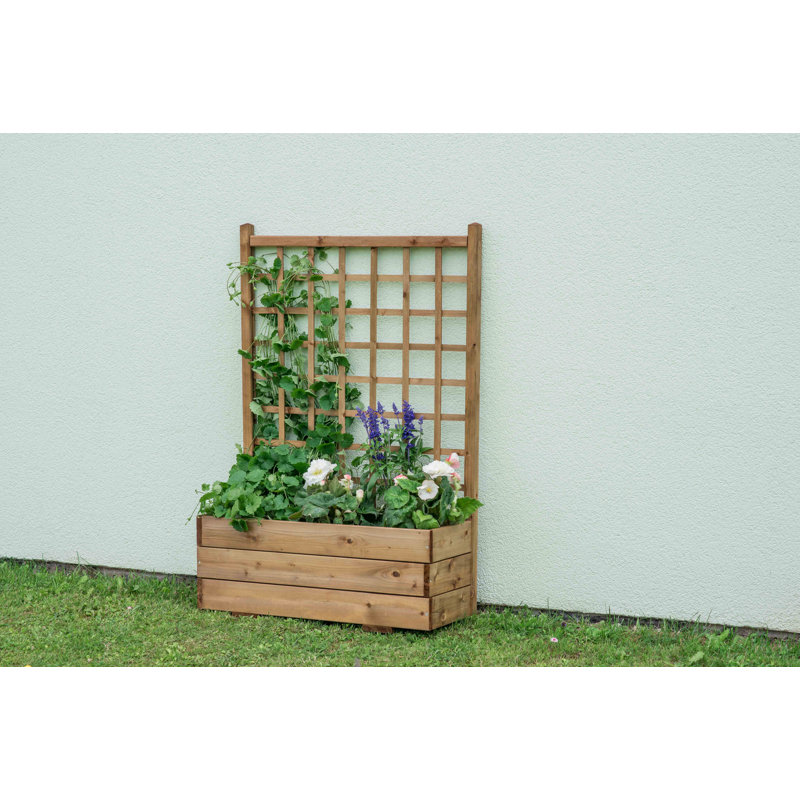 Abbott Wood Planter Box with Trellis