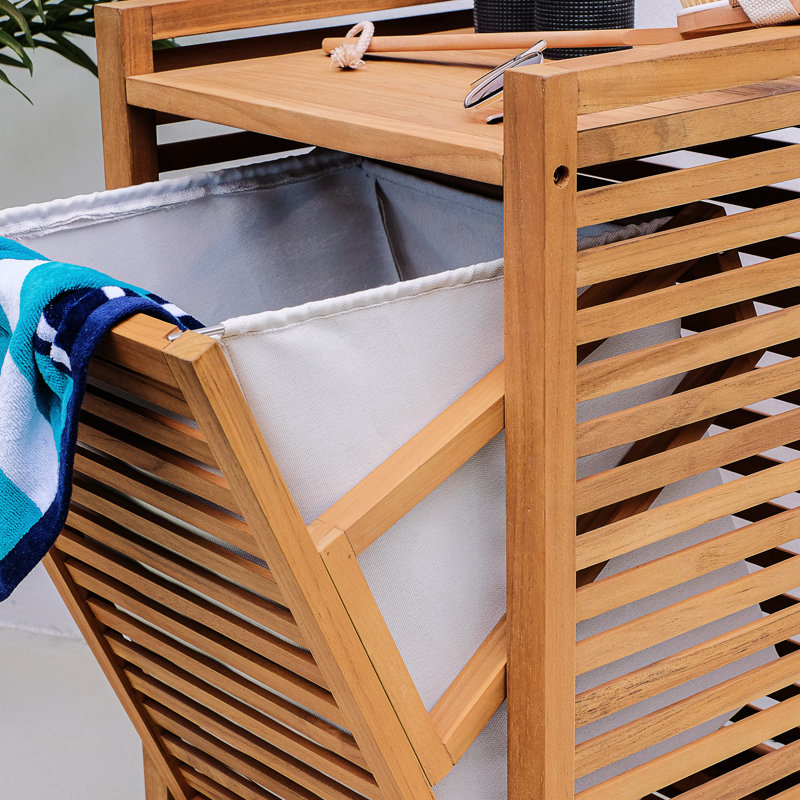 Dunes Teak Cabinet Laundry Hamper
