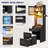 Jamone Storage Makeup Vanity with LED Lights and Power Outlets-1100486021